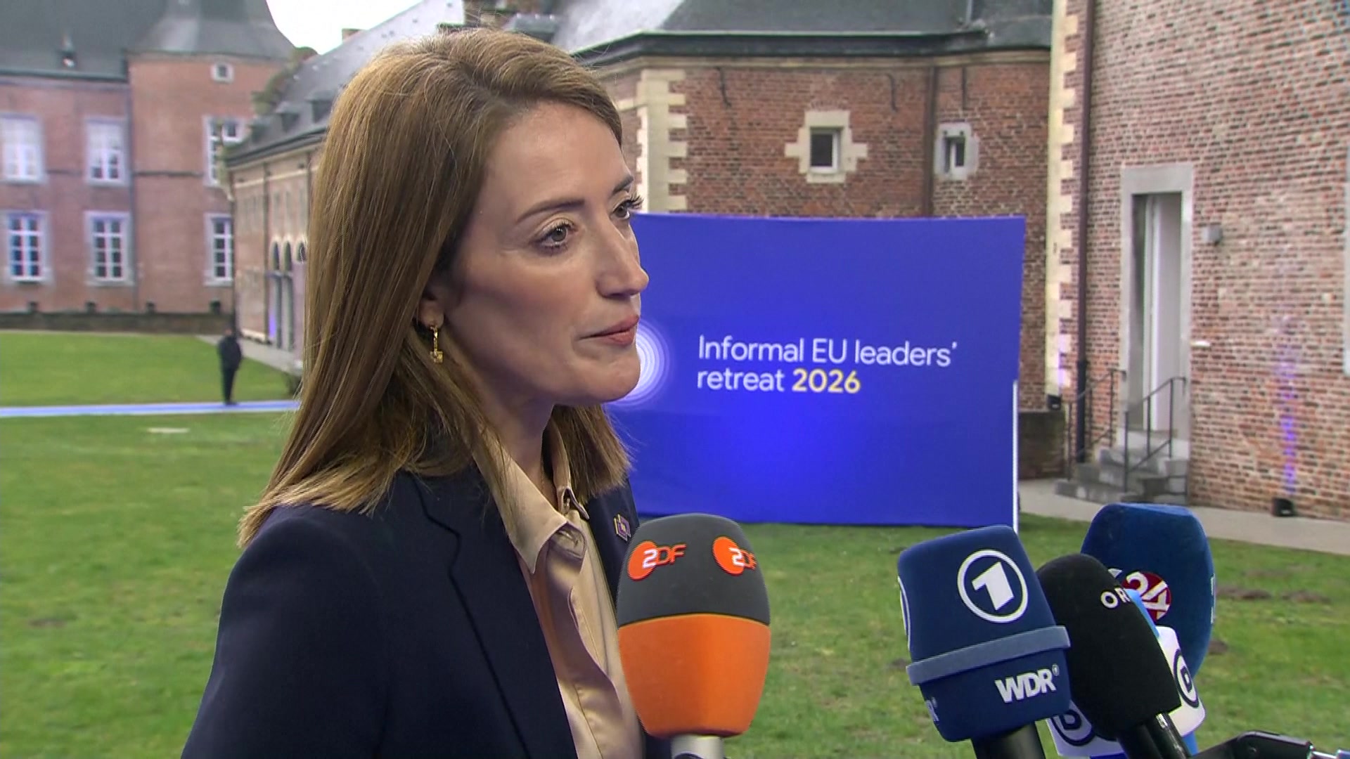 Doorstep of Roberta METSOLA, EP President ahead of Informal EU leaders' retreat
